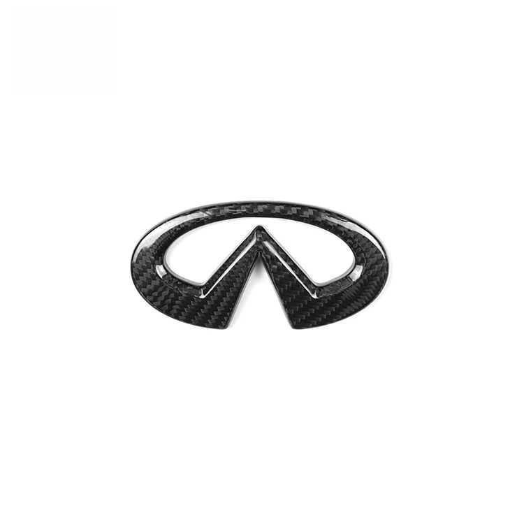 Carbon Fiber Front Grille Emblem Cover