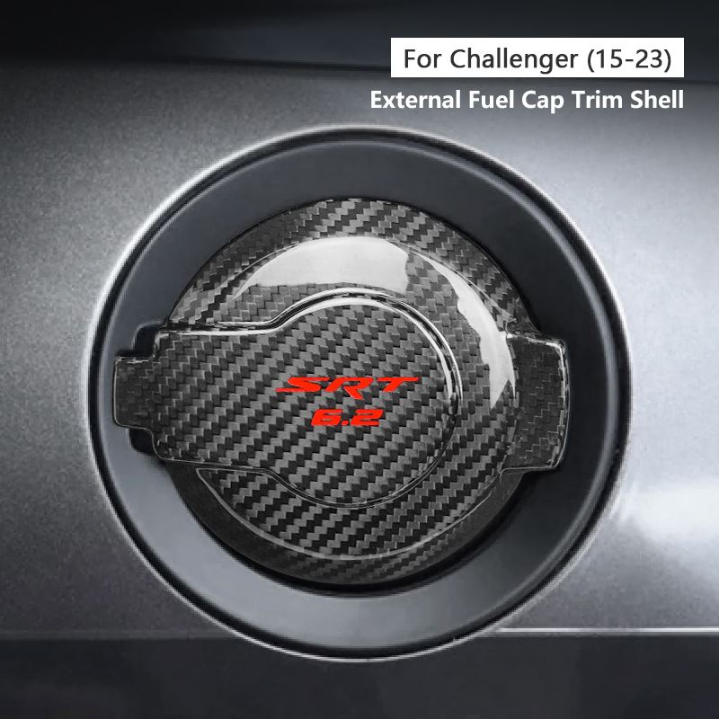 Carbon Fiber Fuel Cap Trim Shell For Dodge Challenger