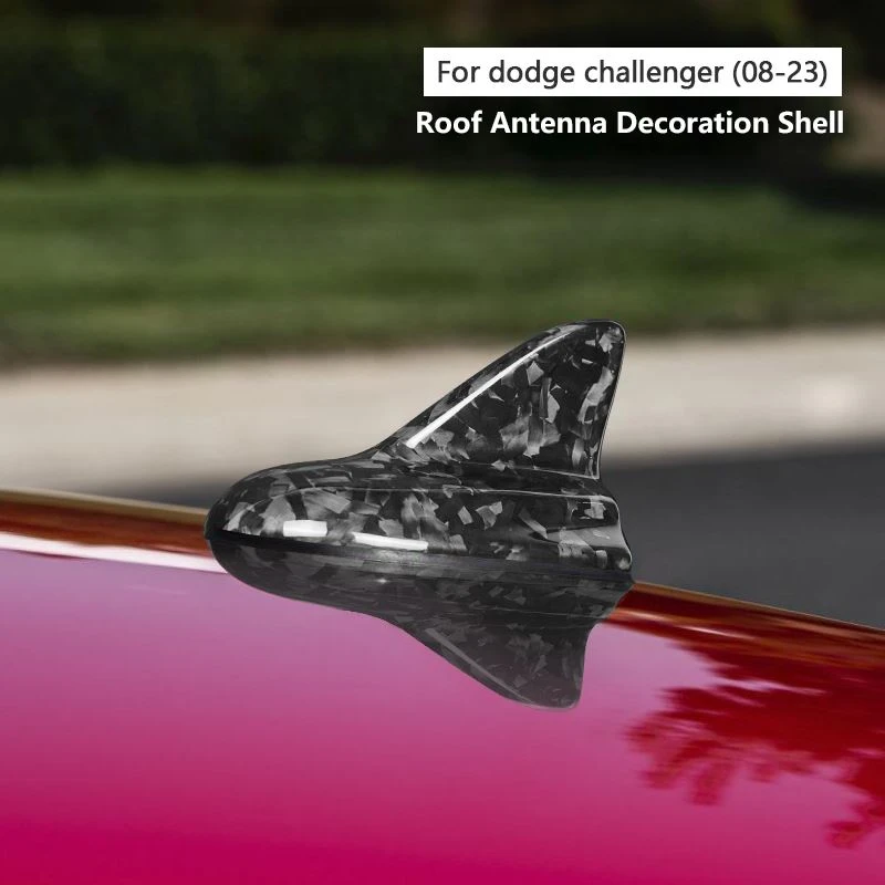 Carbon Fiber Roof Antenna Decoration Shell For Dodge Challenger