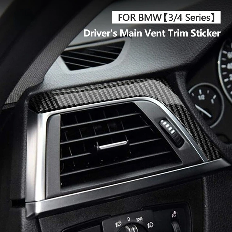 Real Carbon Fiber Air Vent Trim Frames For BMW